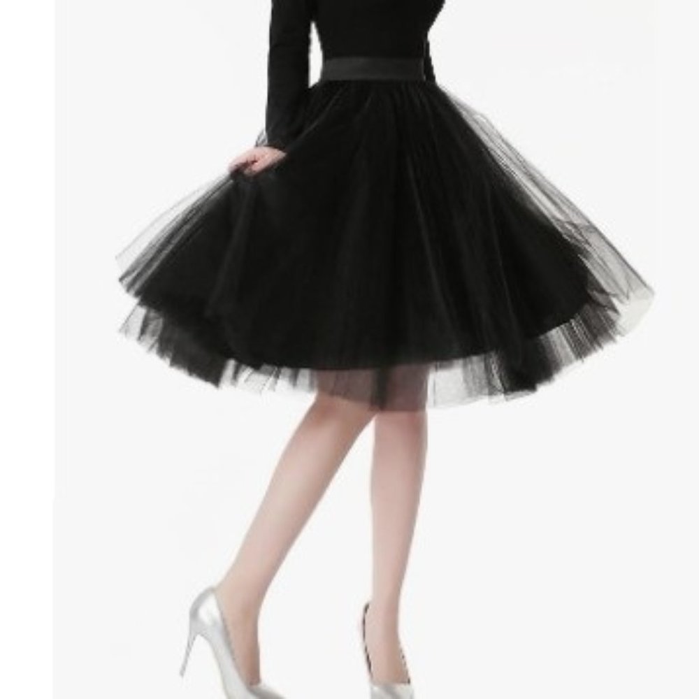 Women's Tulle Tutu Skirt Petticoat or Crinoline Women's Retro Vintage
